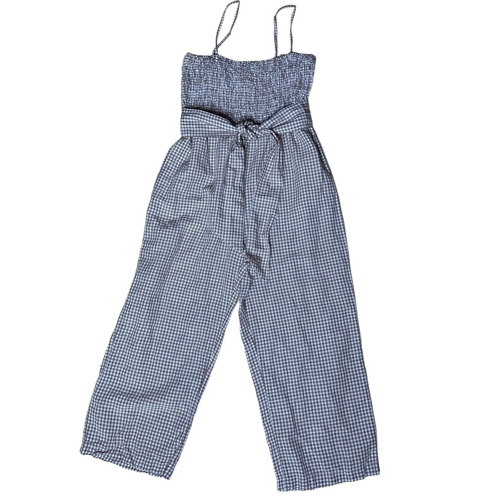 House of Harlow 1960 Gingham Cropped Jumpsuit. Size Large